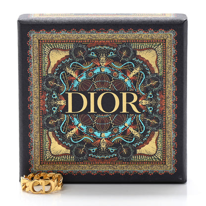 Christian Dior Metal Danseuse Etoile Chain Ring 54 7 Gold 5 of 5