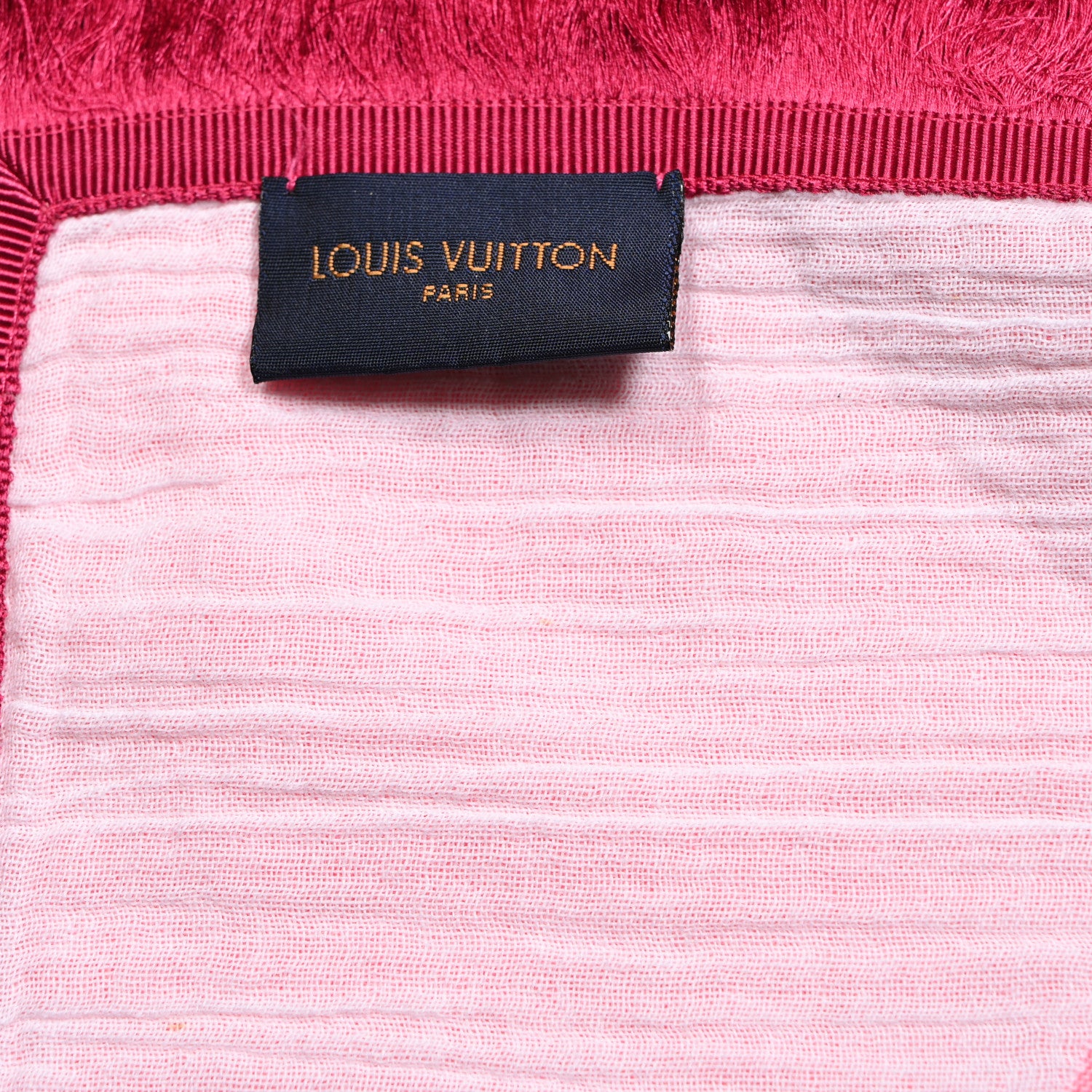 Louis Vuitton Cotton Monogram Shawl Pink 3 of 3