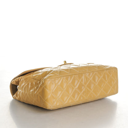 Chanel Vinyl Quilted Jumbo Single Flap Beige 4 of 18