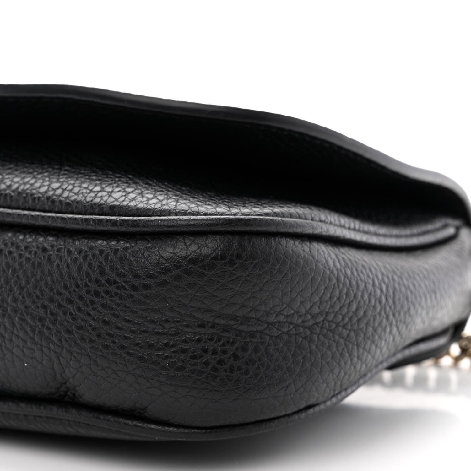 Gucci Pebbled Calfskin Medium Soho Flap Crossbody Black 10 of 10
