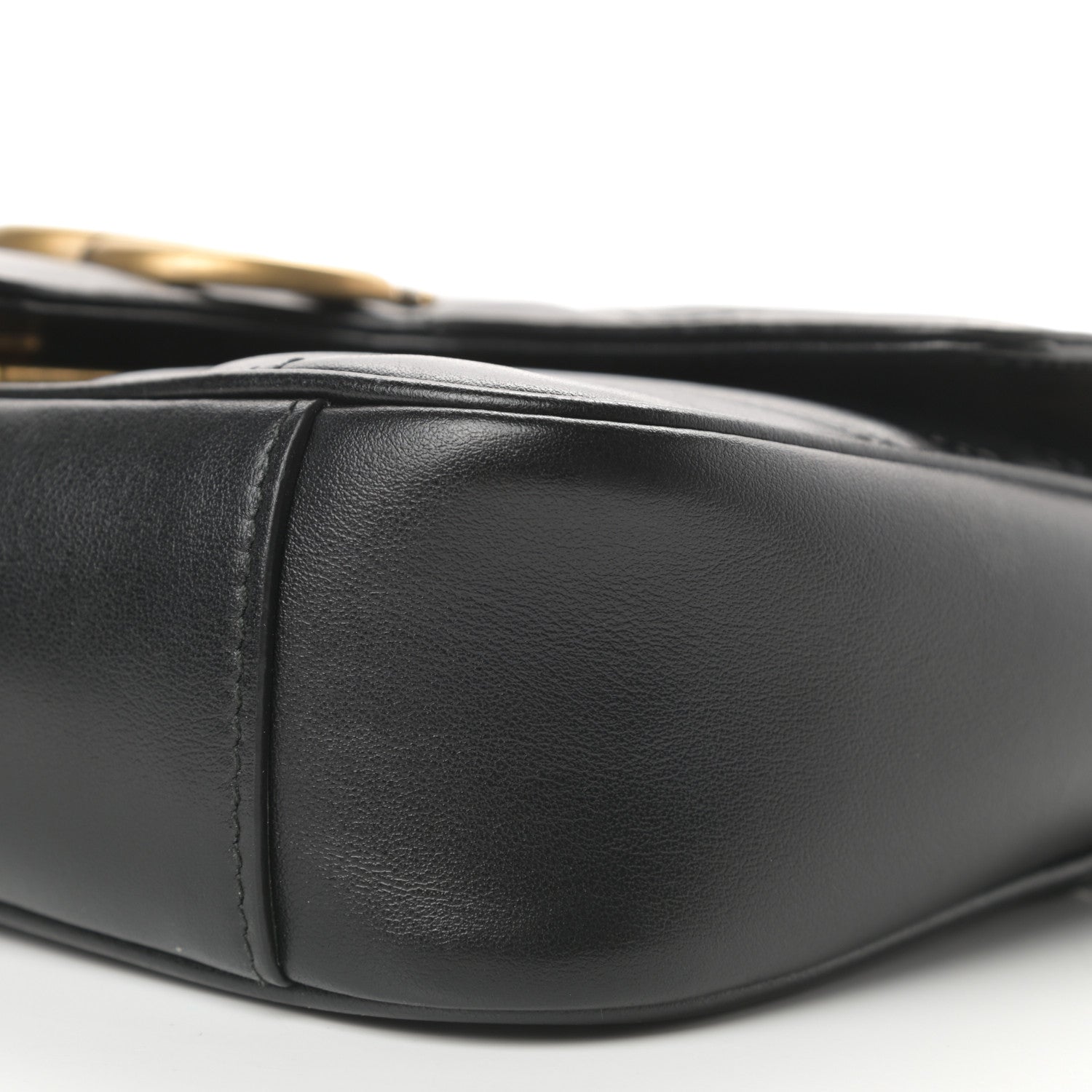 Gucci Calfskin Matelasse Mini GG Marmont Shoulder Bag Black 7 of 11