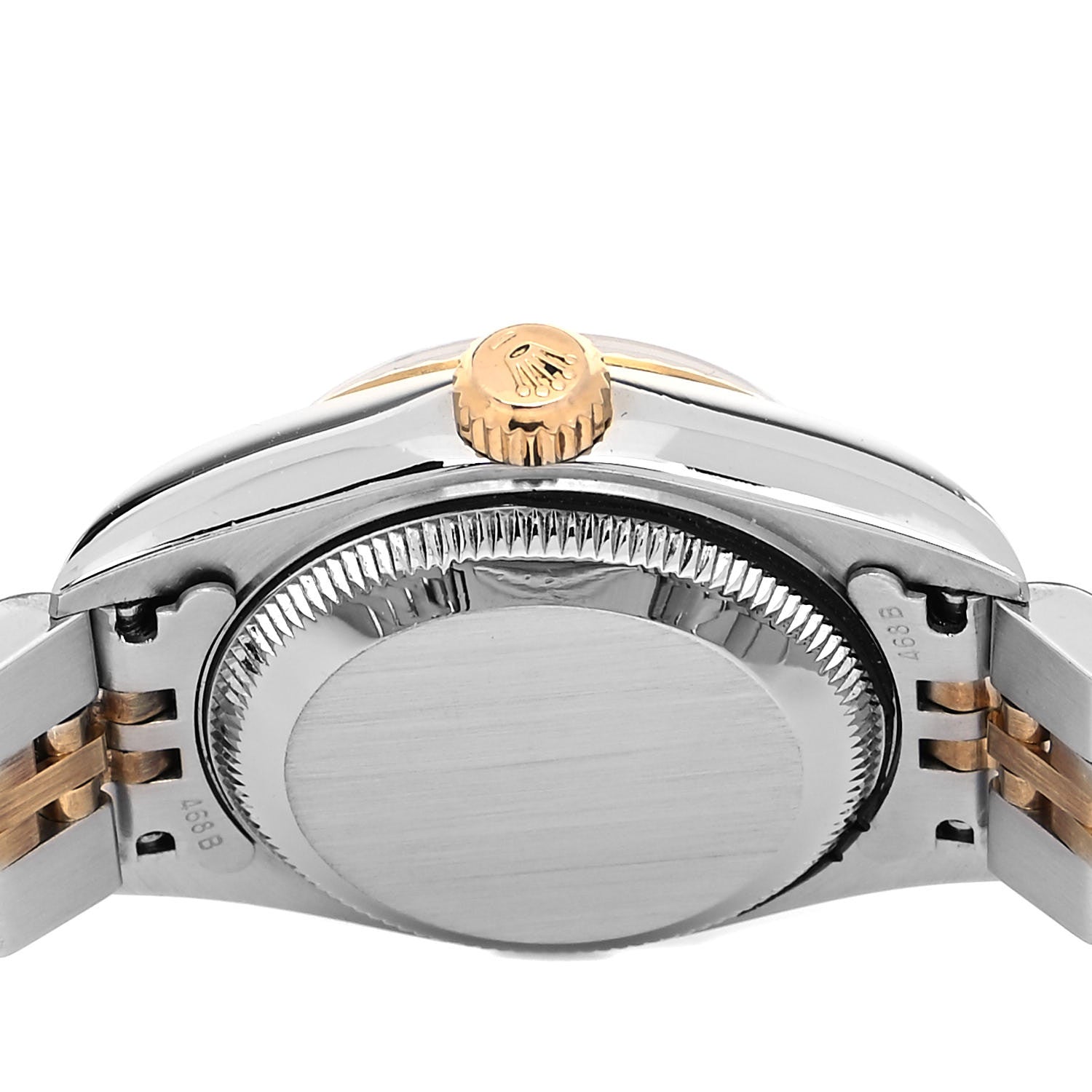 Rolex Stainless Steel 18K Yellow Gold Diamond 26mm Oyster Perpetual Datejust Watch Blue Gradient 79173 4 of 4
