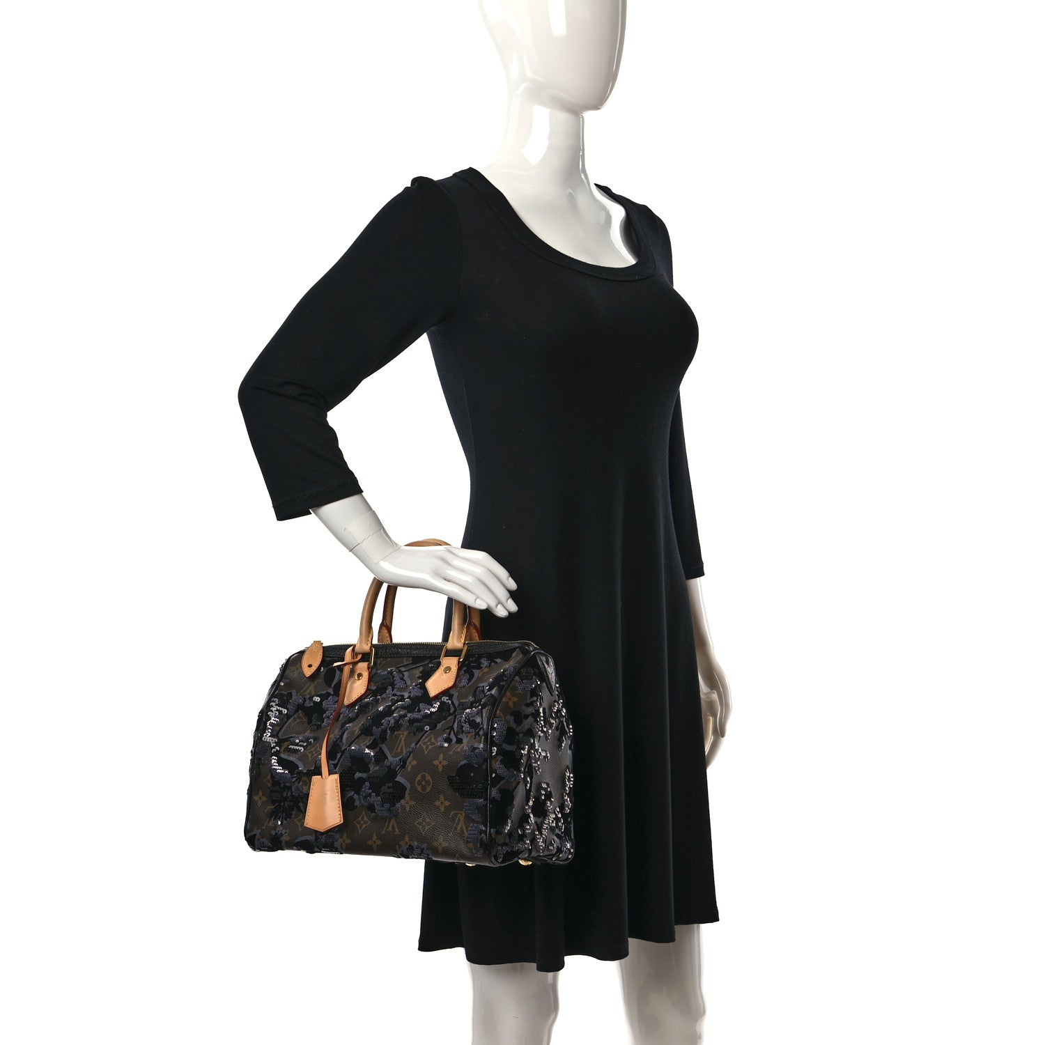 Louis Vuitton Monogram Fleur De Jais Sequins Speedy 30 2 of 13