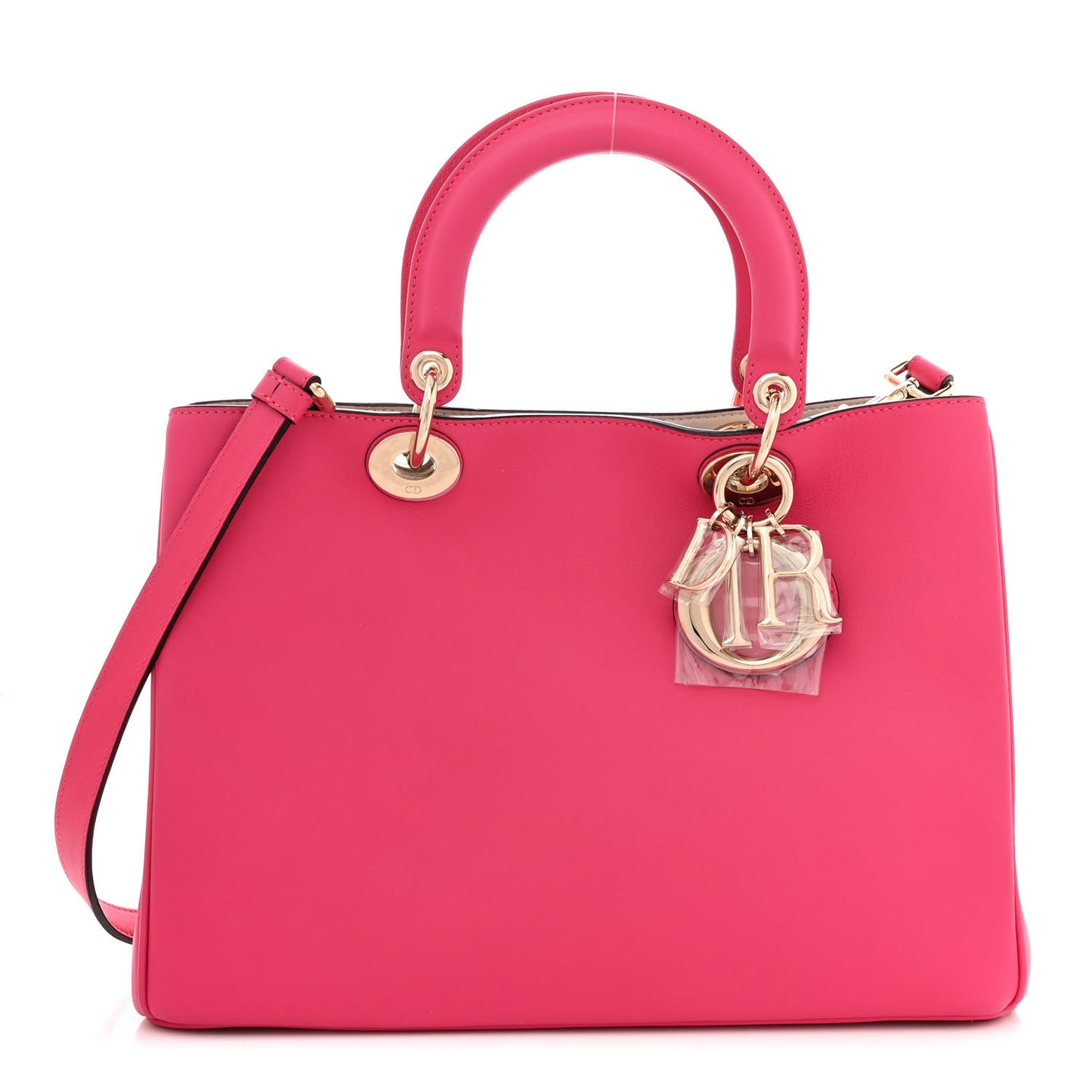 Smooth Calfskin Medium Diorissimo Tote Fuchsia