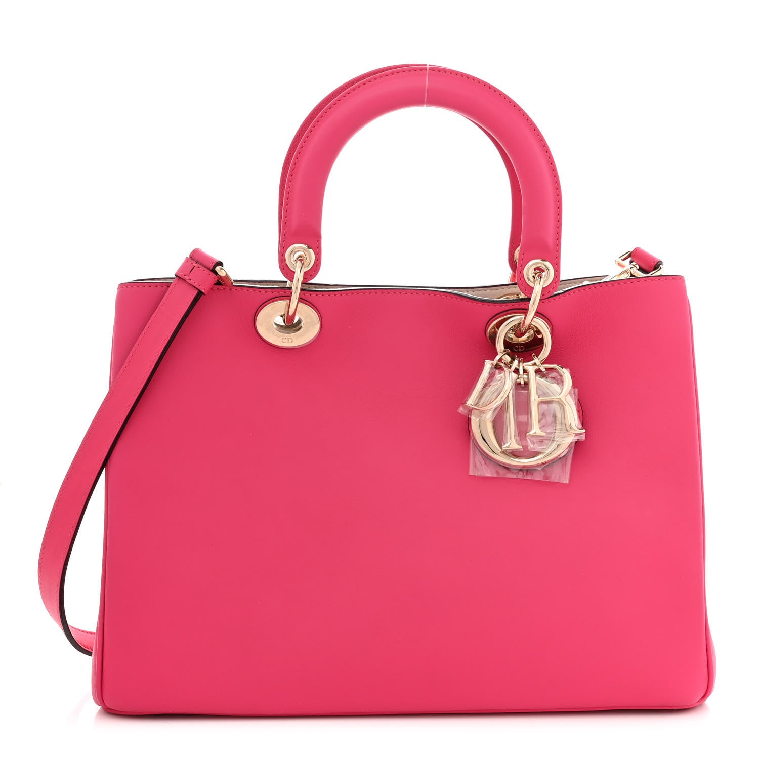 Christian Dior Smooth Calfskin Medium Diorissimo Tote Fuchsia 3 of 10
