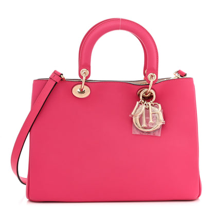 Christian Dior Smooth Calfskin Medium Diorissimo Tote Fuchsia 3 of 10