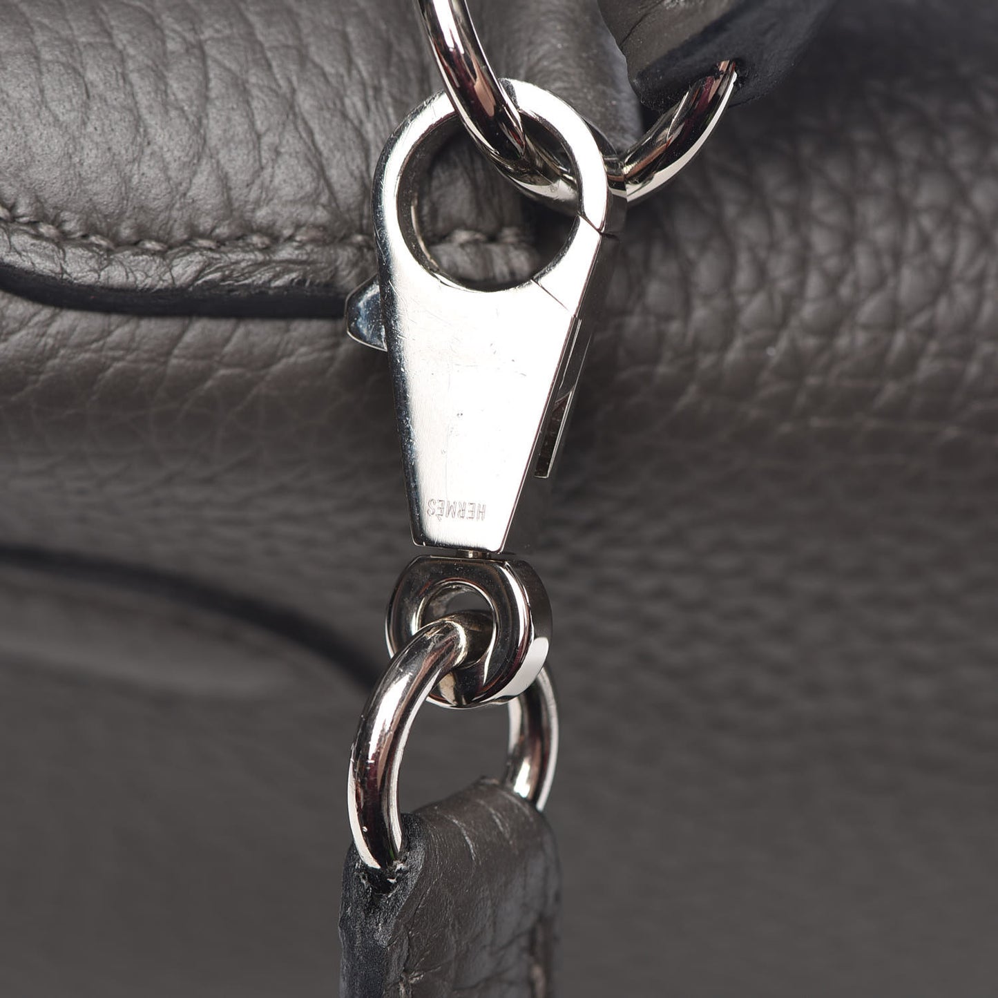 Taurillon Clemence Horseshoe Kelly Retourne 32 Graphite Tosca