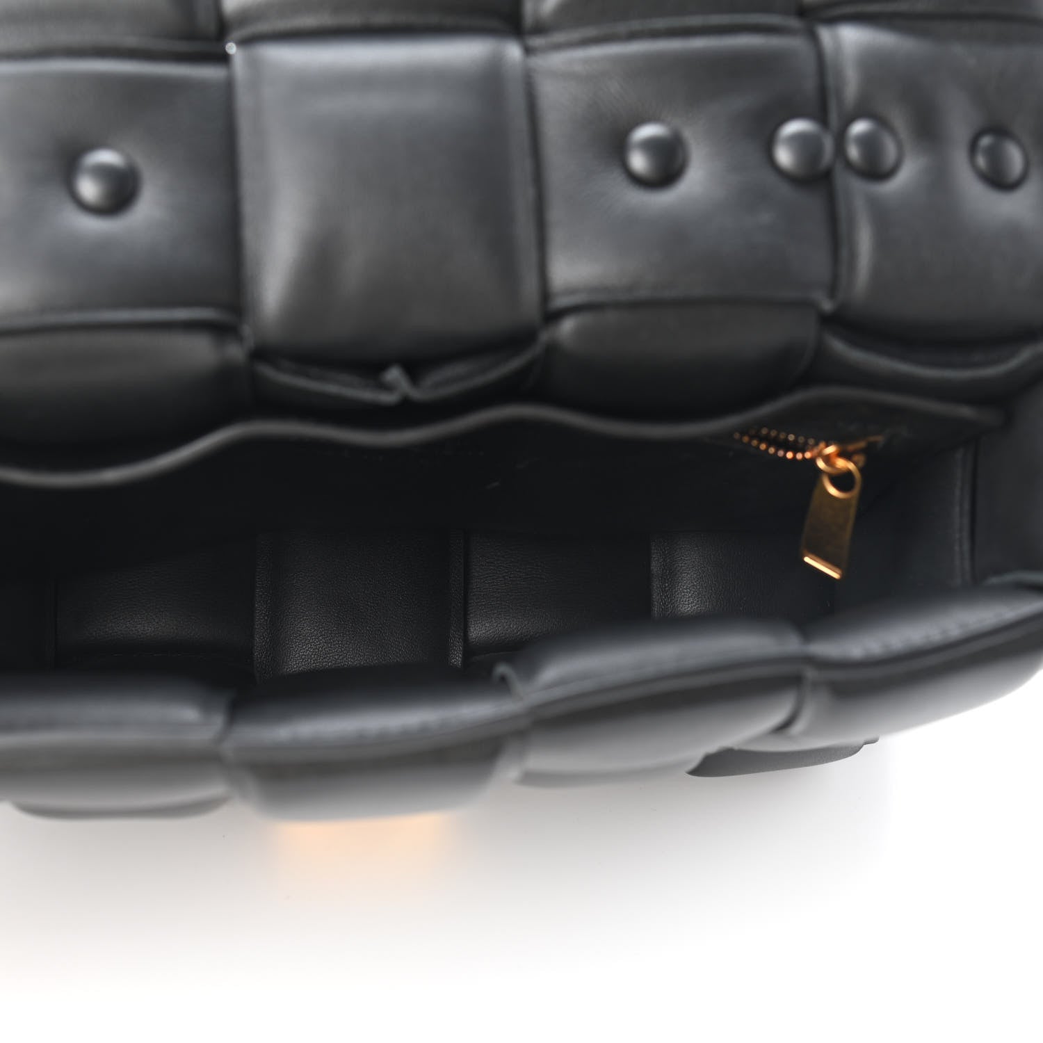 Bottega Veneta Lambskin Maxi Intreccio Padded Chain Cassette Crossbody Bag Black 5 of 8