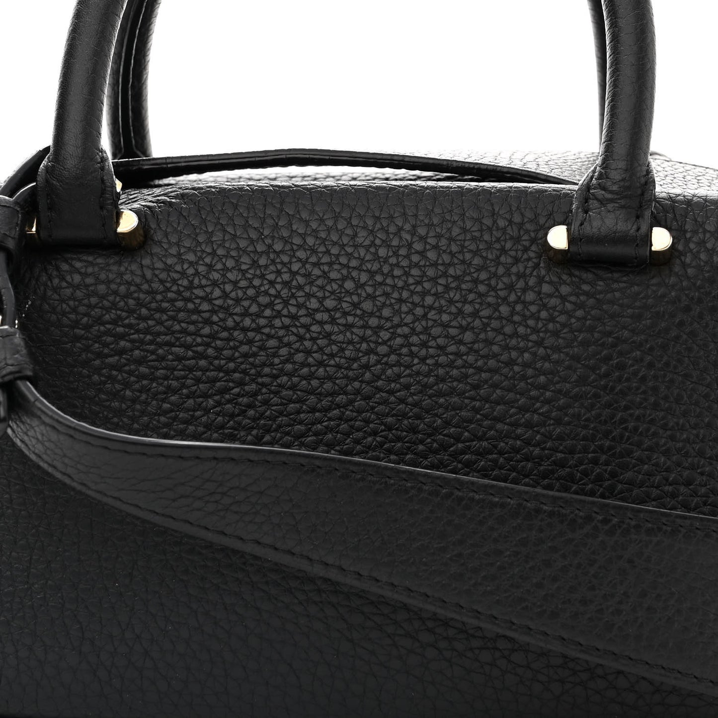 Grained Calfskin Mini Cool Box Satchel Black