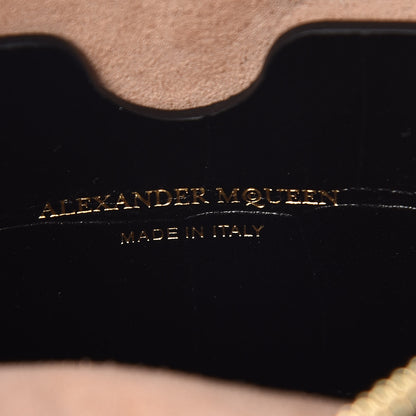 Alexander McQueen Calfskin Crocodile Embossed Mini Camera Shoulder Bag Black 8 of 10