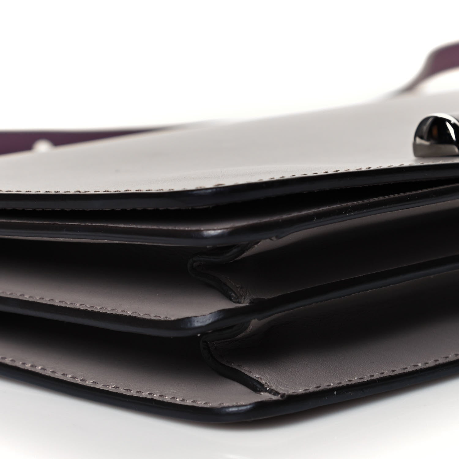 Gucci Calfskin Lady Bamboo Shoulder Bag Grey 9 of 10