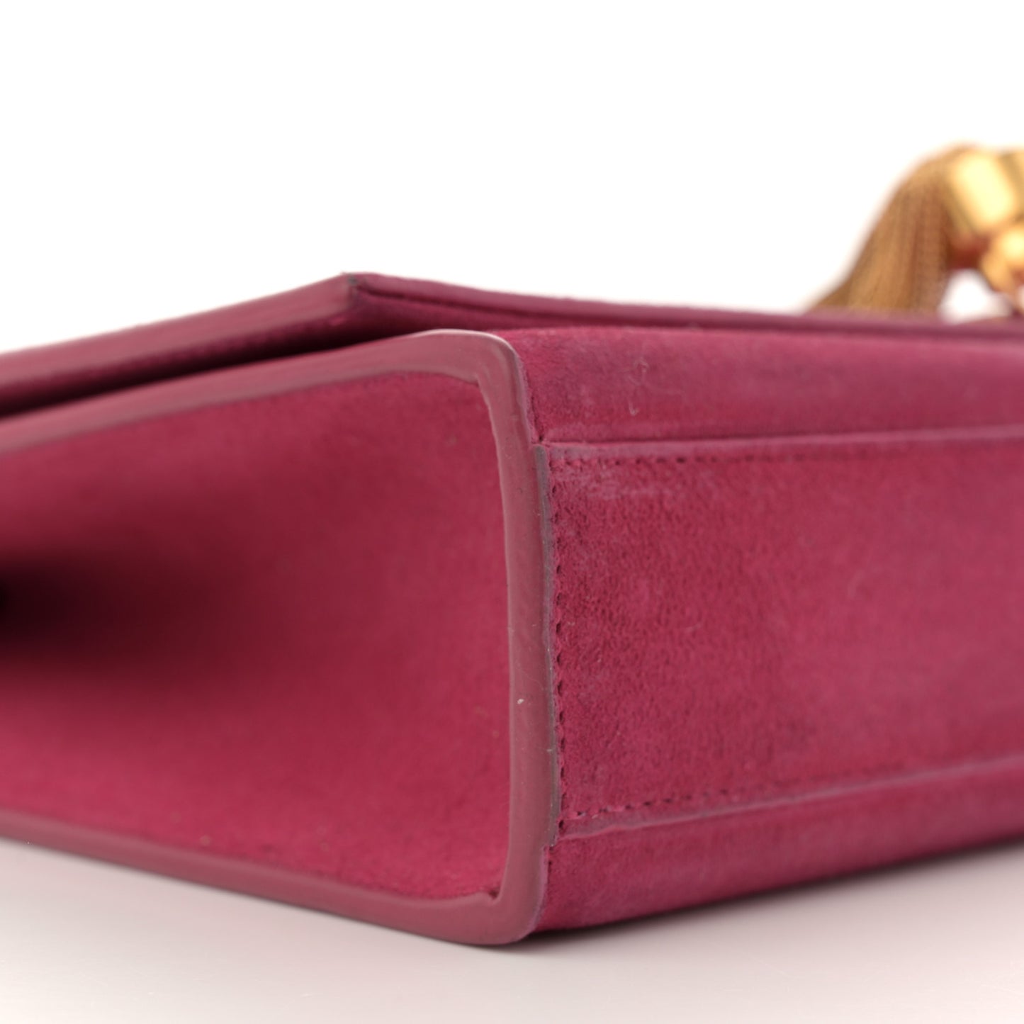 Suede Medium Monogram Kate Tassel Shoulder Bag Lipstick Fuchsia