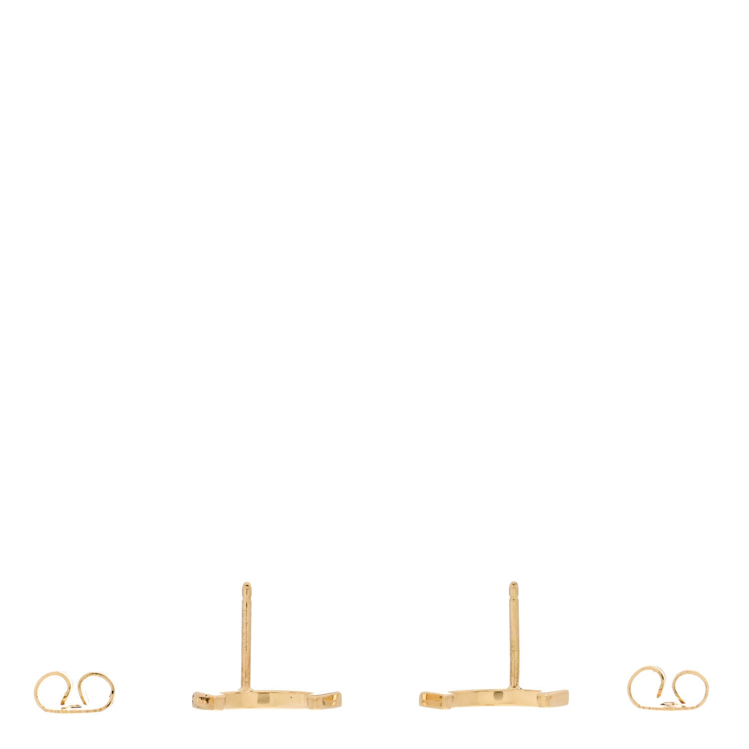 Tiffany 18K Yellow Gold T Smile Stud Earrings 3 of 4