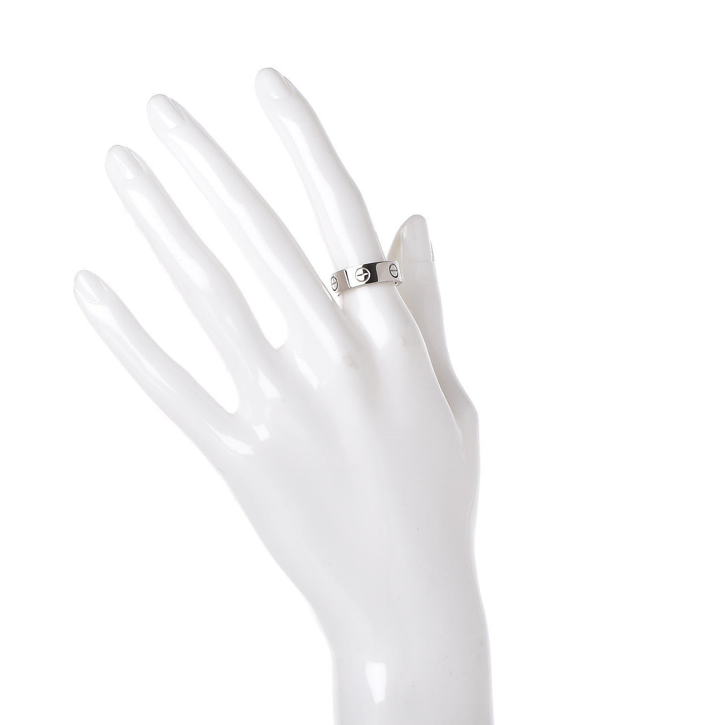 18K White Gold 5.5mm LOVE Ring 51 5.75