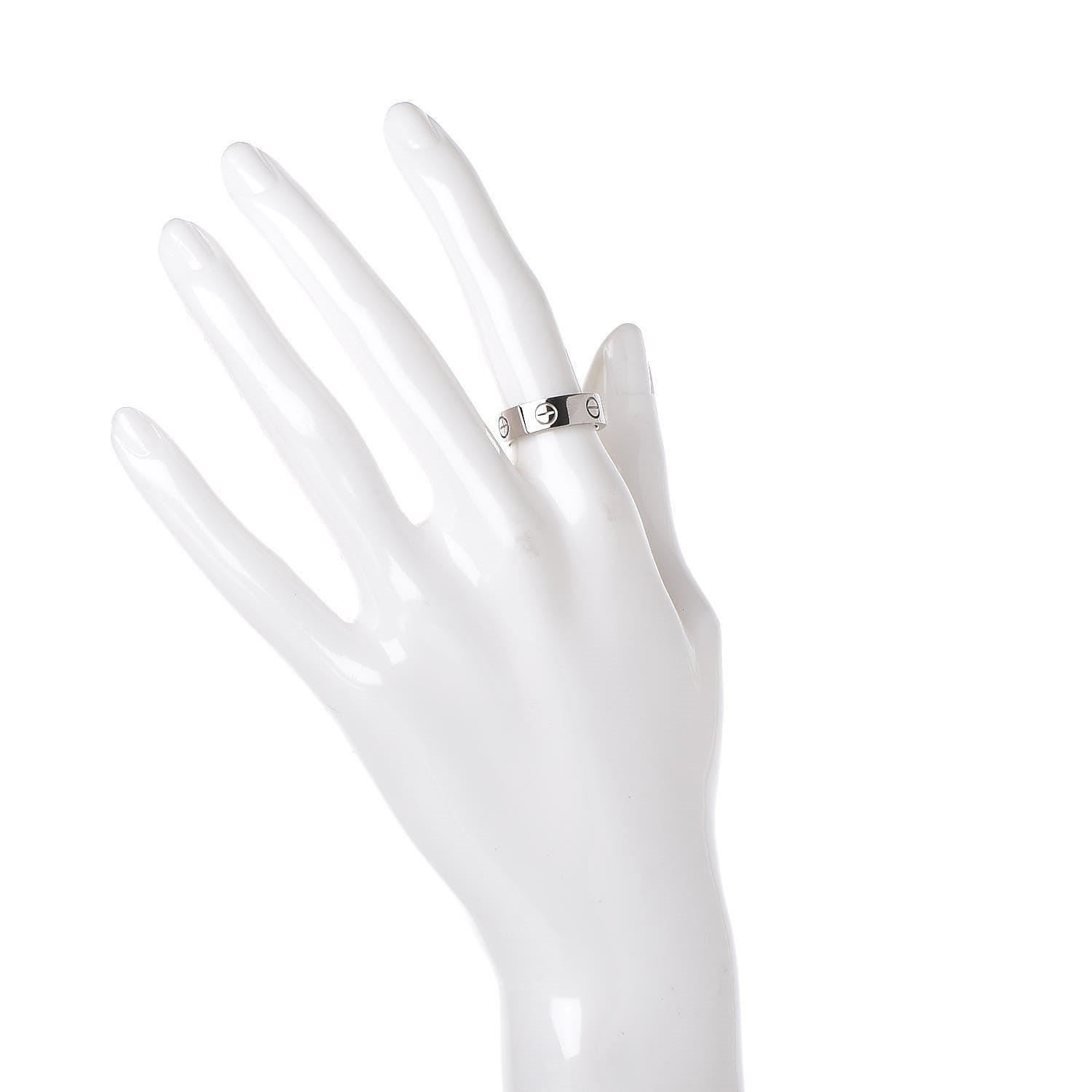 Cartier 18K White Gold 5.5mm LOVE Ring 51 5.75 2 of 5
