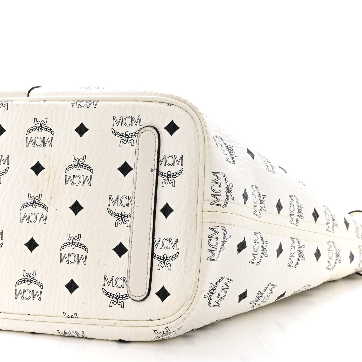 MCM Visetos Medium Liz Reversible Shopper Tote White 10 of 22