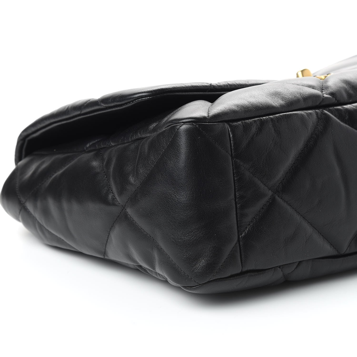 Chanel Goatskin Quilted Maxi 19 Flap Black 6 of 11