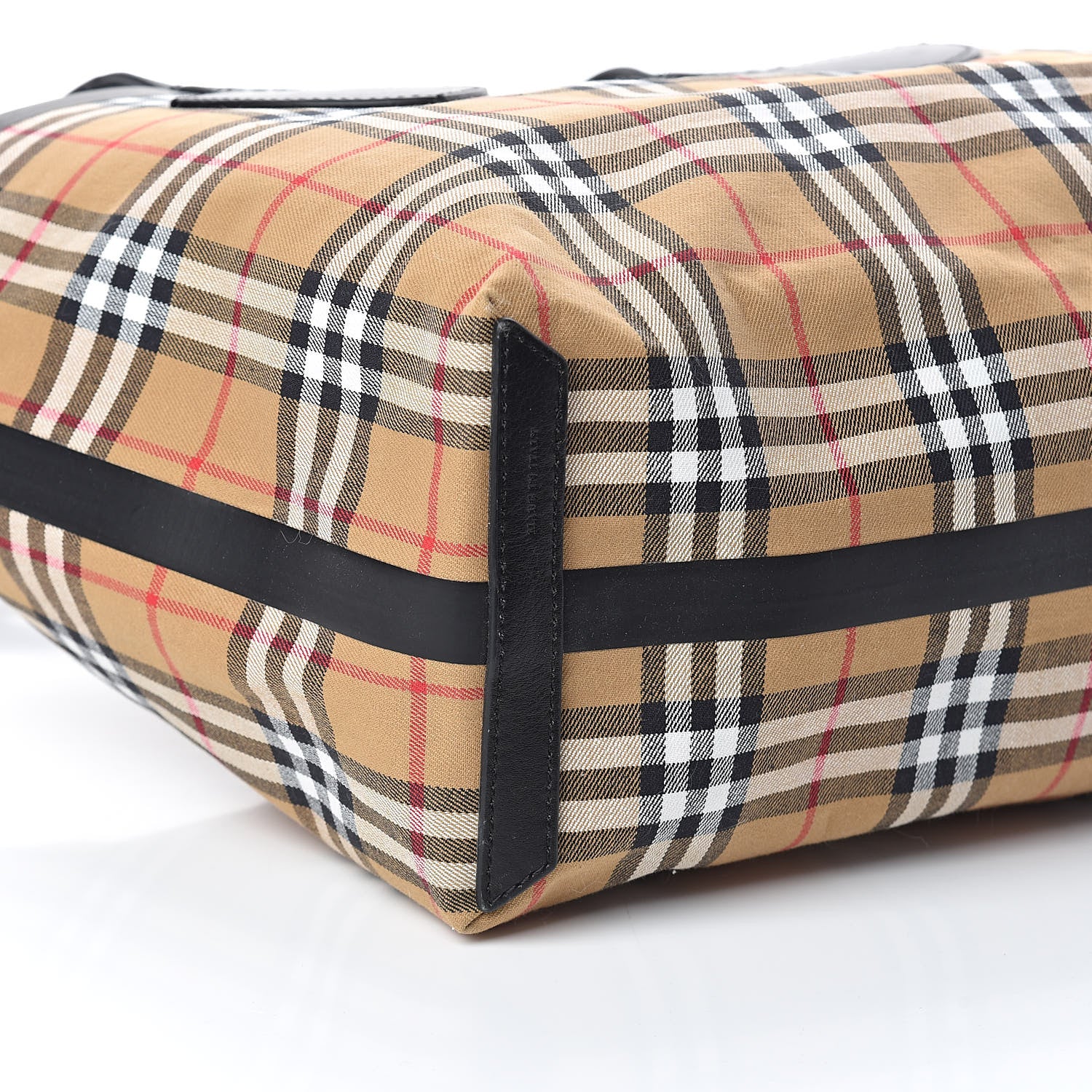 Burberry Vintage Check Medium The Giant Reversible Tote Antique Yellow Bright Red 10 of 17