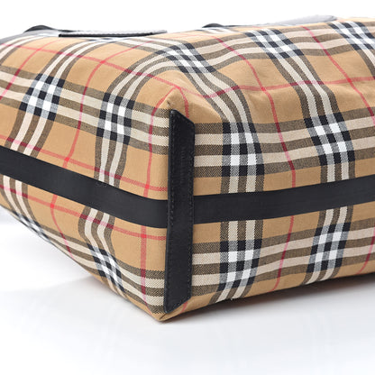 Burberry Vintage Check Medium The Giant Reversible Tote Antique Yellow Bright Red 10 of 17