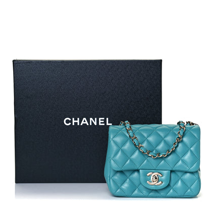Chanel Lambskin Quilted Mini Square Flap Green 11 of 11