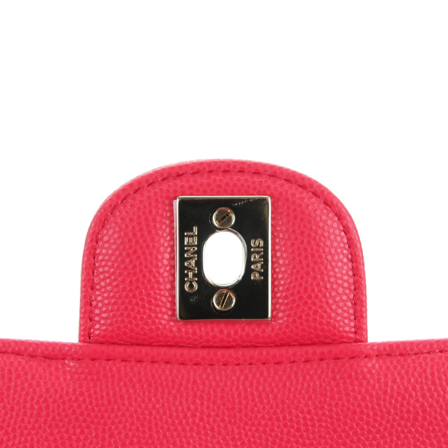 Chanel Caviar Quilted Mini Rectangular Flap Dark Pink 6 of 8