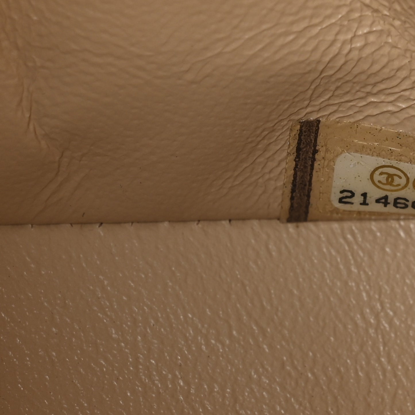 Caviar Quilted Medium Double Flap Beige