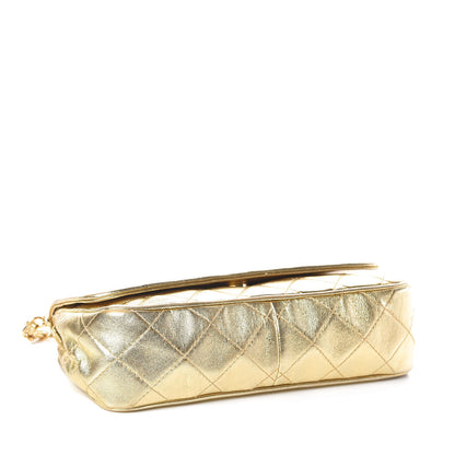 Chanel Lambskin Quilted Tassel Clutch Gold 4 of 15