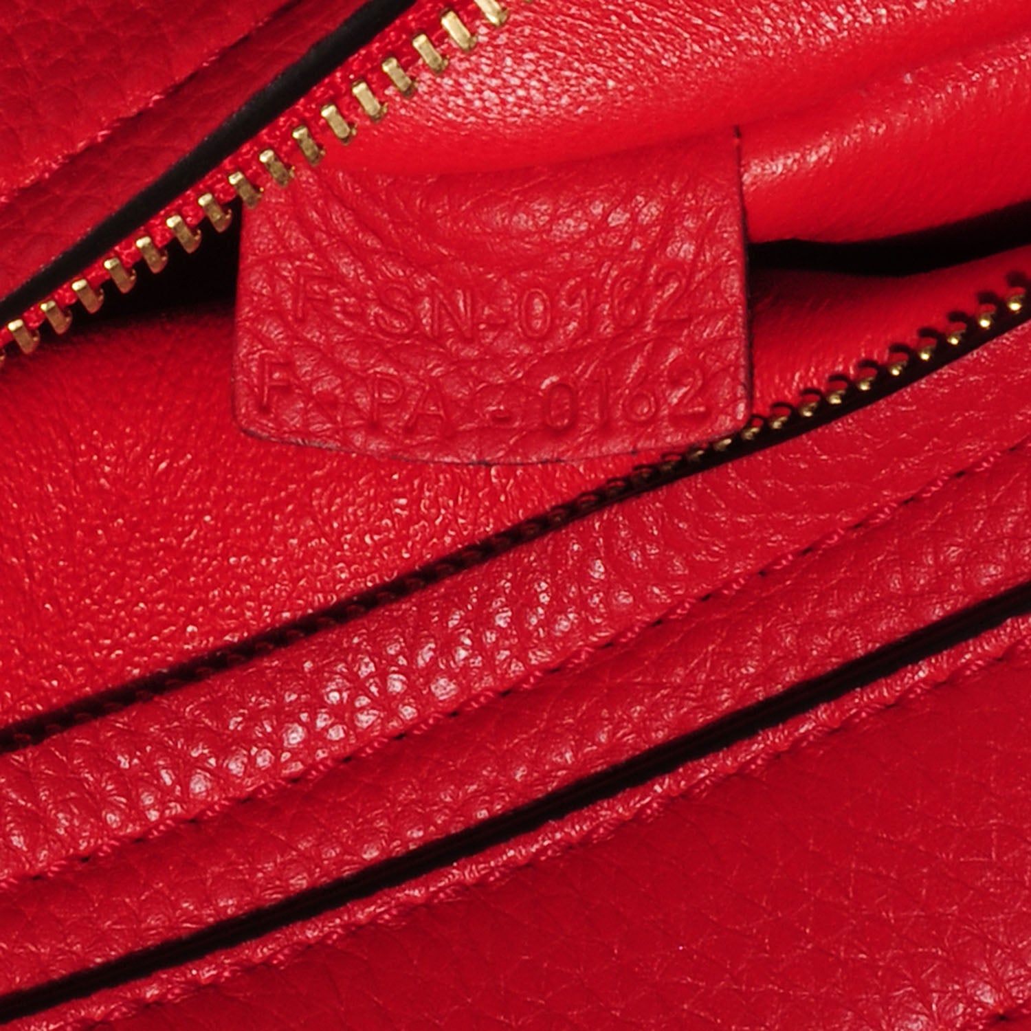 Celine Drummed Calfskin Suede Medium Trapeze Coquelicot 8 of 8
