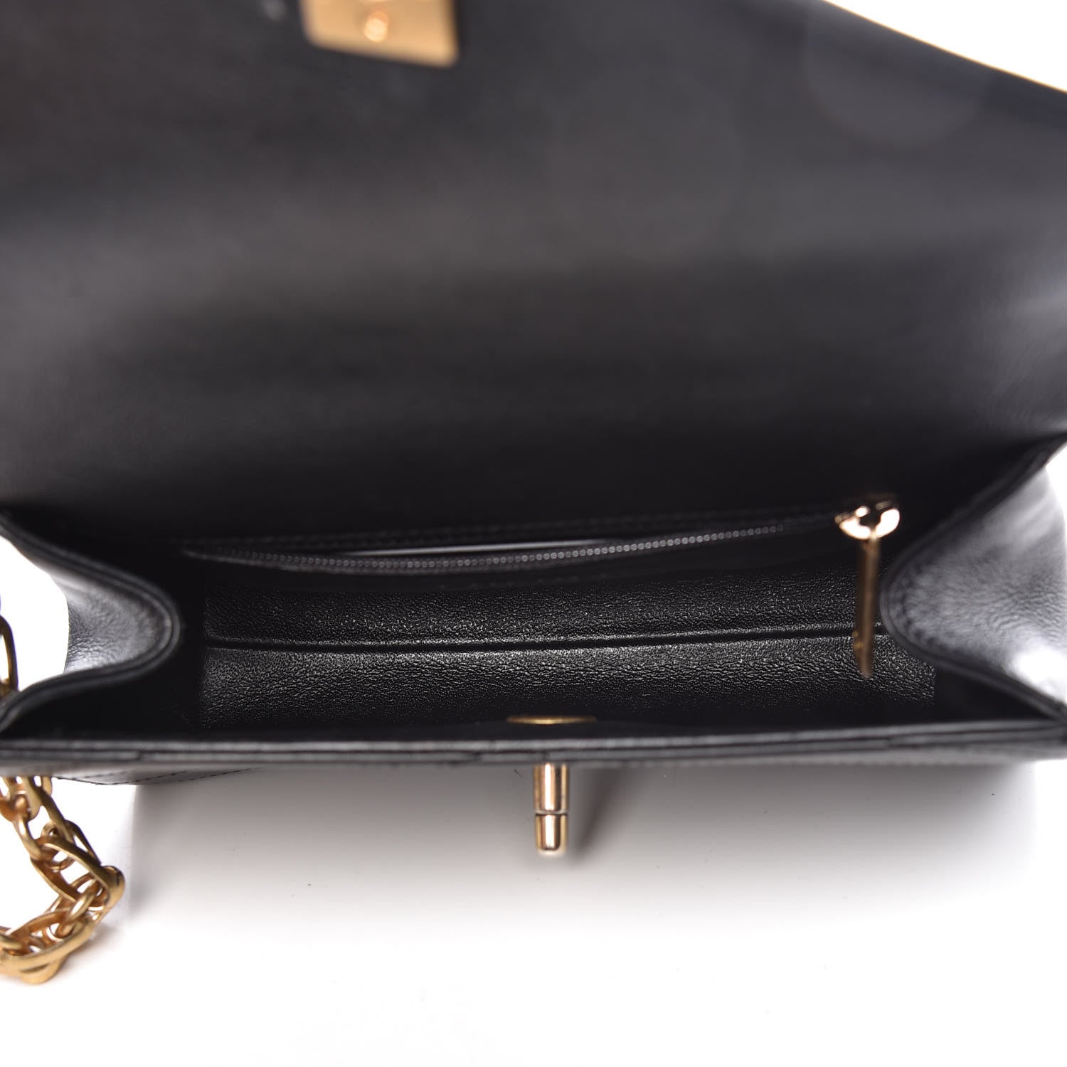 Chanel Calfskin Chevron Stitched Coco Waist Bag Black 5 of 9