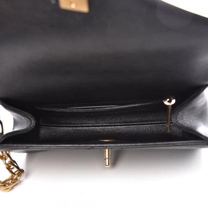 Chanel Calfskin Chevron Stitched Coco Waist Bag Black 5 of 9