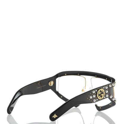 Gucci Acetate Pearl Rectangular Frame Sunglasses GG0234S Black 4 of 7