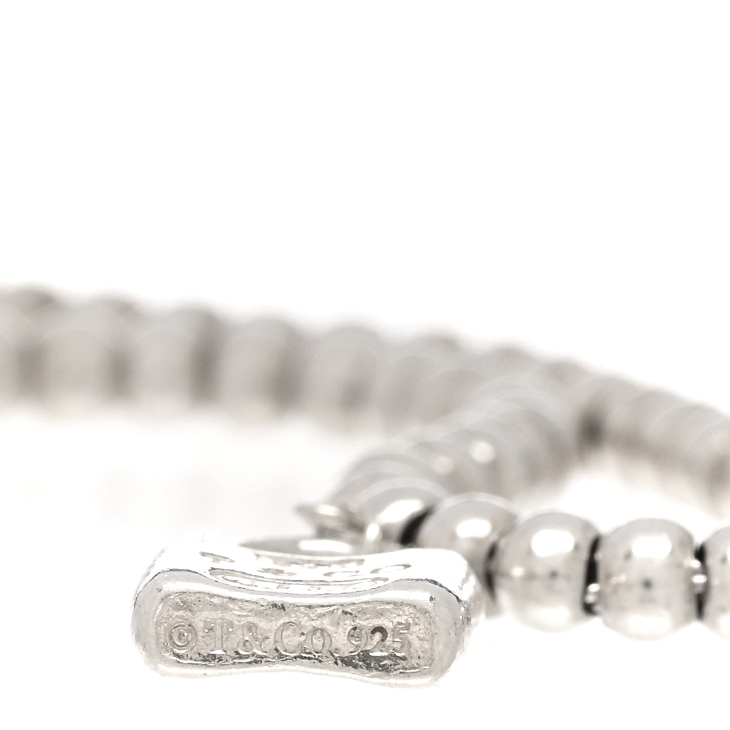 Sterling Silver 1837 Lock Charm Bead Bracelet