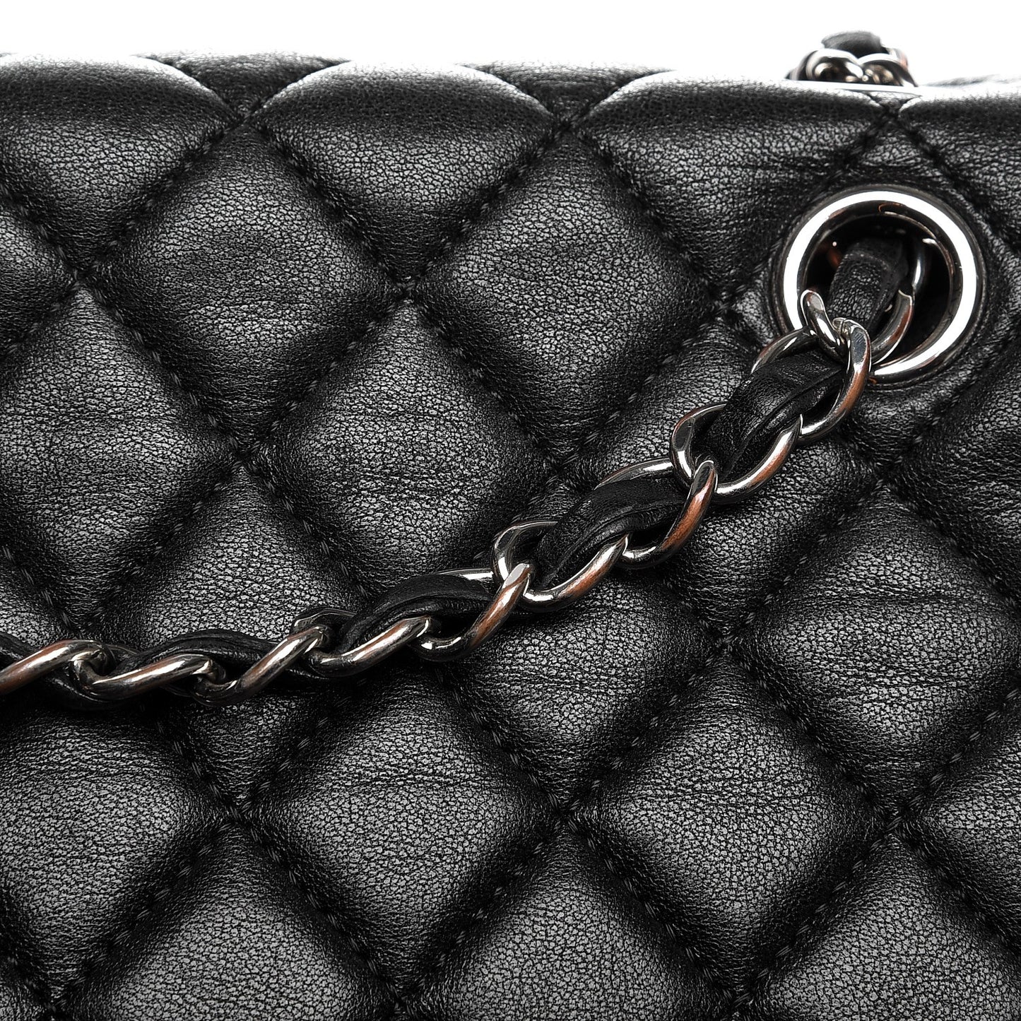 Lambskin Quilted Large Urban Spirit Backpack Black