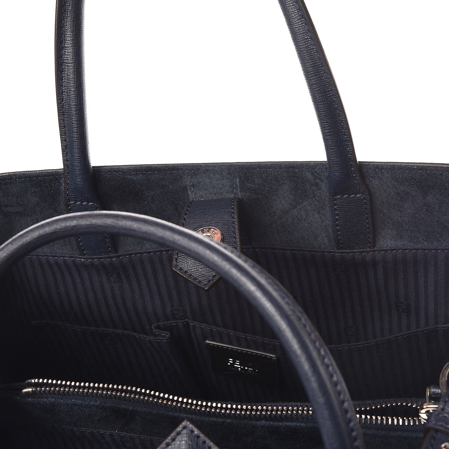 Fendi Vitello Elite Regular 2Jours Tote Lavagna 9 of 14