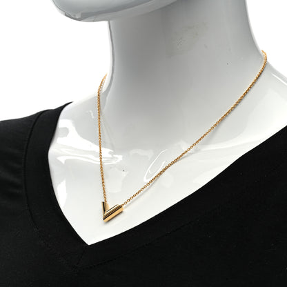 Louis Vuitton Essential V Necklace Gold 2 of 6