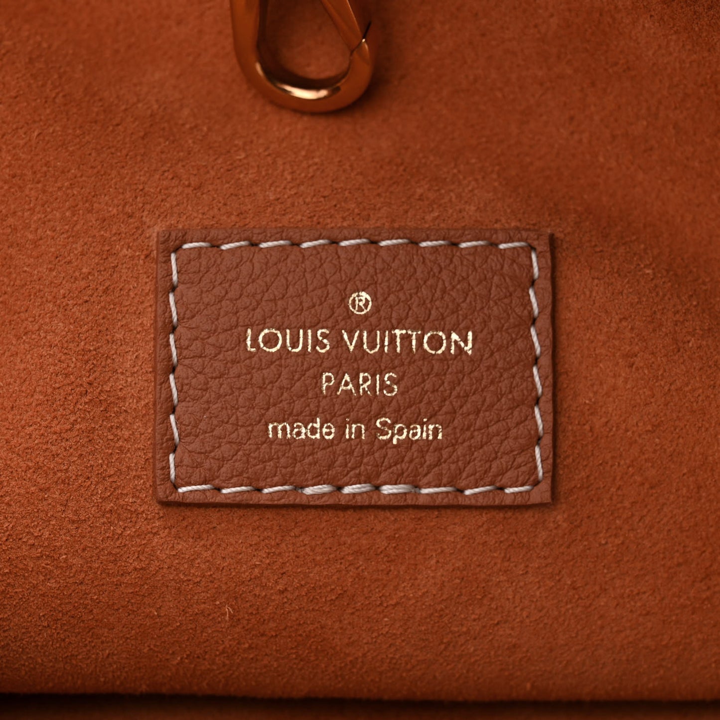 LOUIS VUITTON Grained Calfskin Low Key Hobo MM Cognac