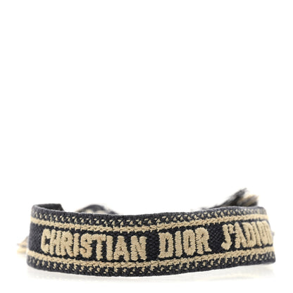 Christian Dior Woven Cotton J'Adior Friendship Bracelet Navy 1 of 5