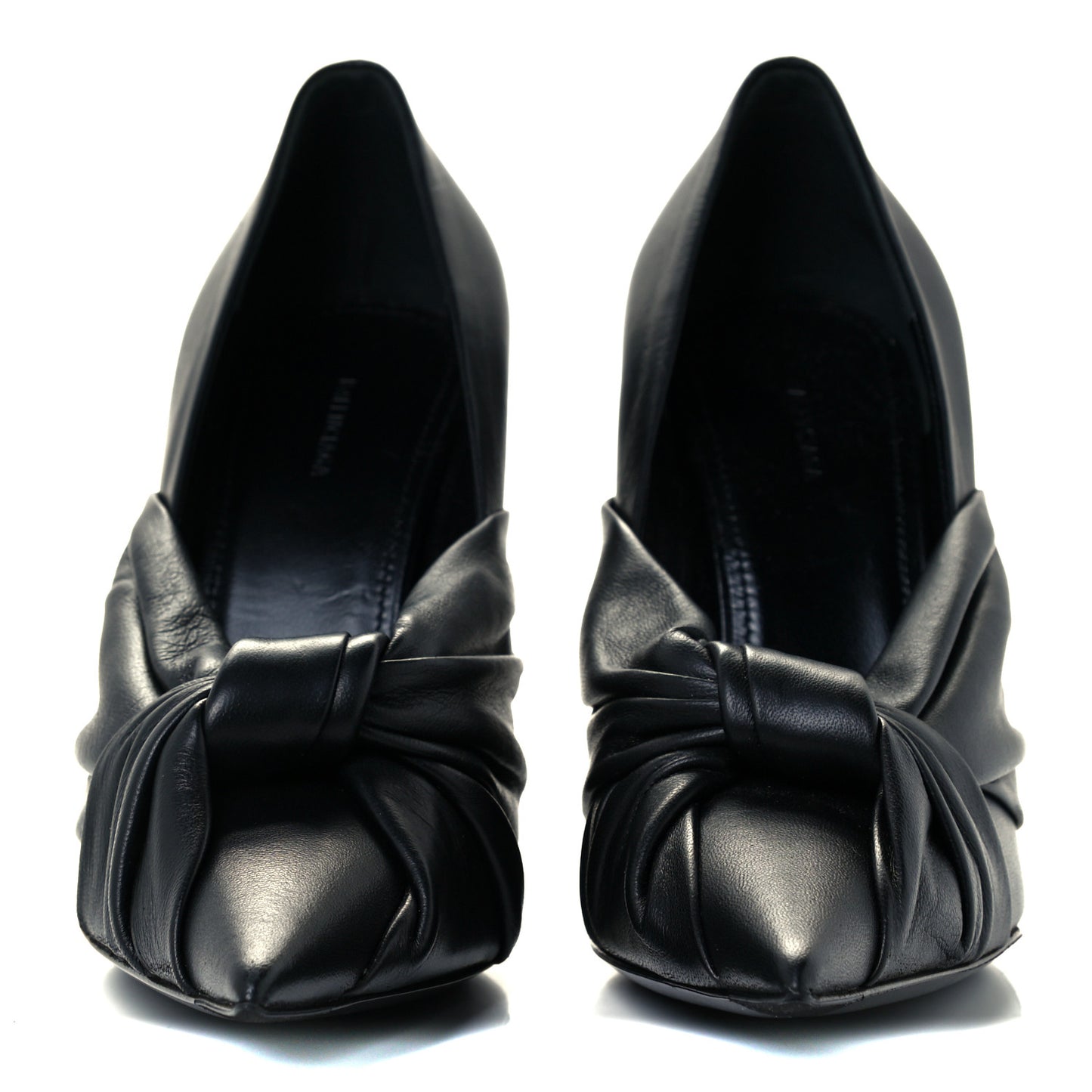 Smooth Nappa Drapy 110mm Pumps 36 Black