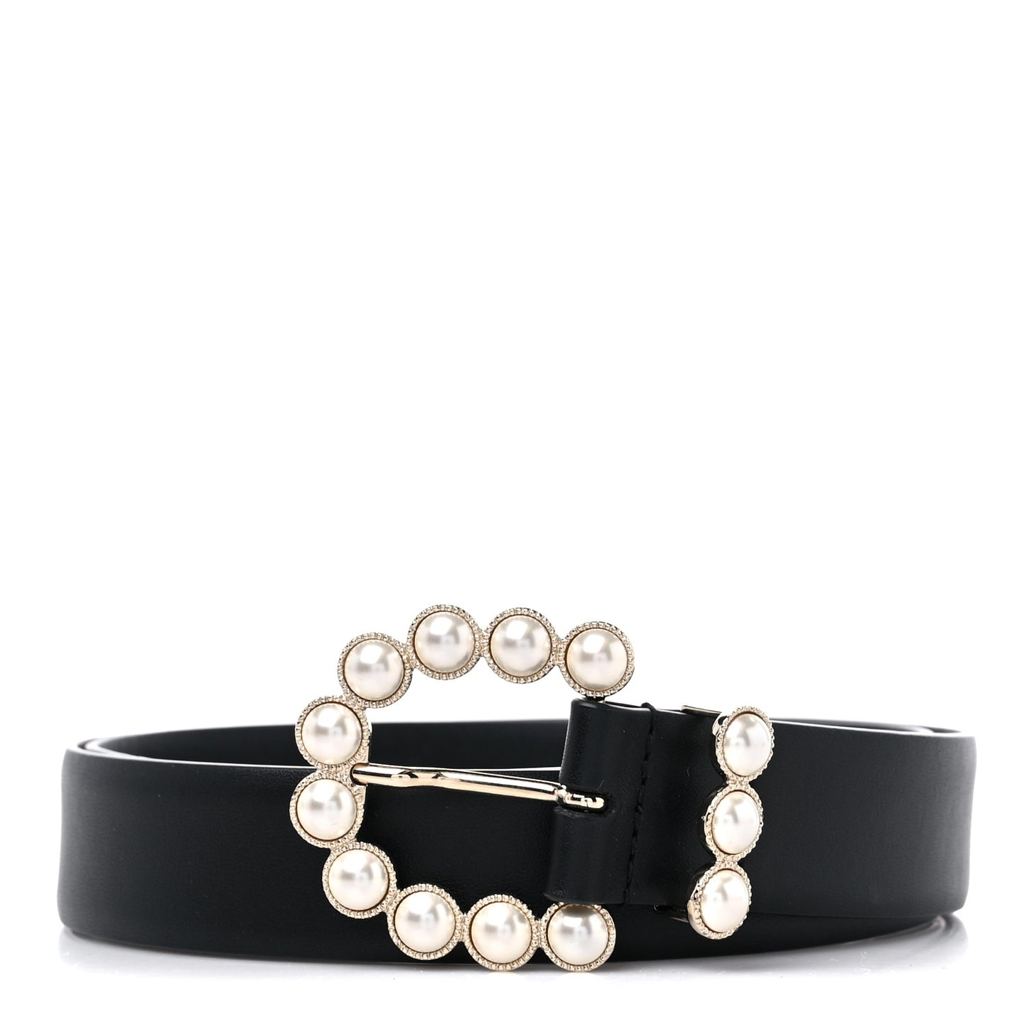 Calfskin Pearl Belt 80 32 Black