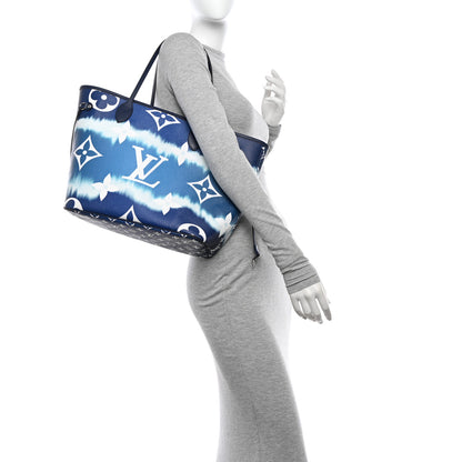 Louis Vuitton Monogram Escale Neverfull MM Blue 2 of 12