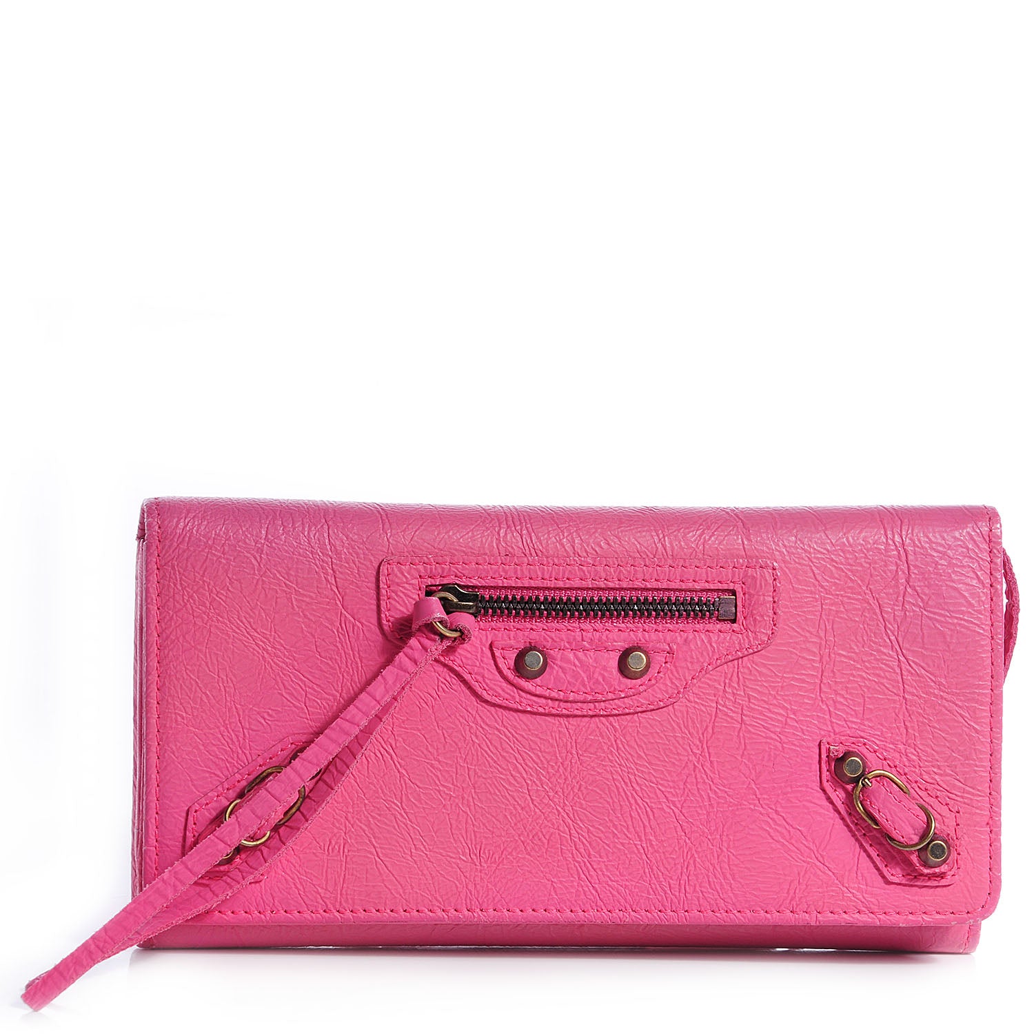 Balenciaga Calfskin Papier Platre Money Wallet Framboise 1 of 10
