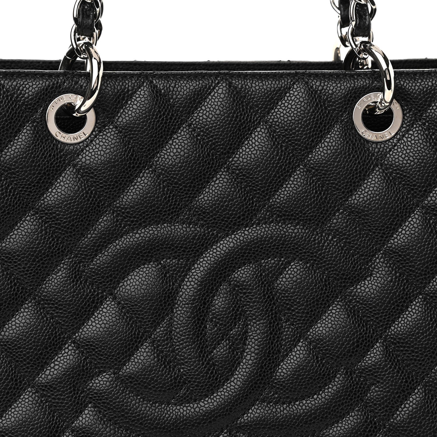Chanel Caviar Quilted Grand Shopping Tote GST Black 8 of 10
