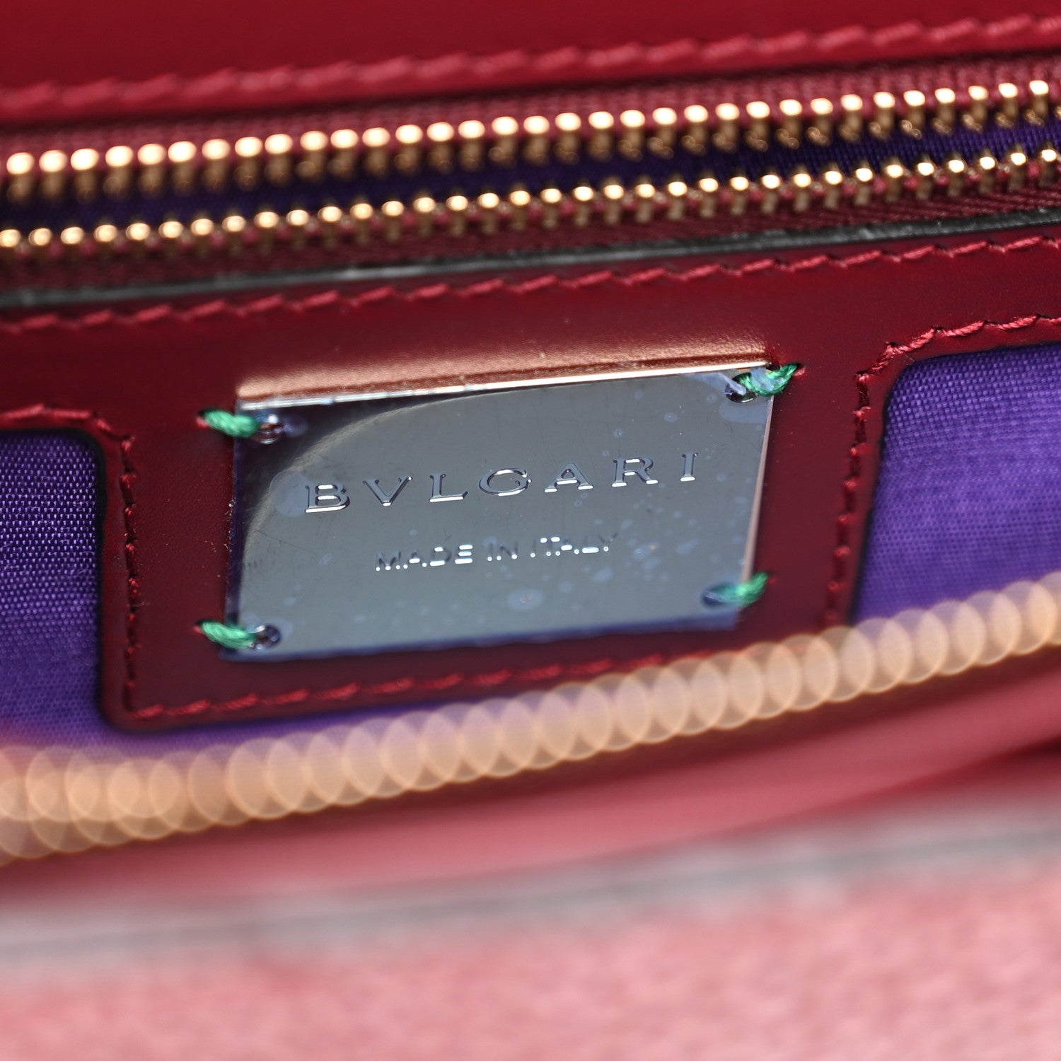 Bulgari Calfskin Galuchat Serpenti Forever Shoulder Bag Plum 6 of 10