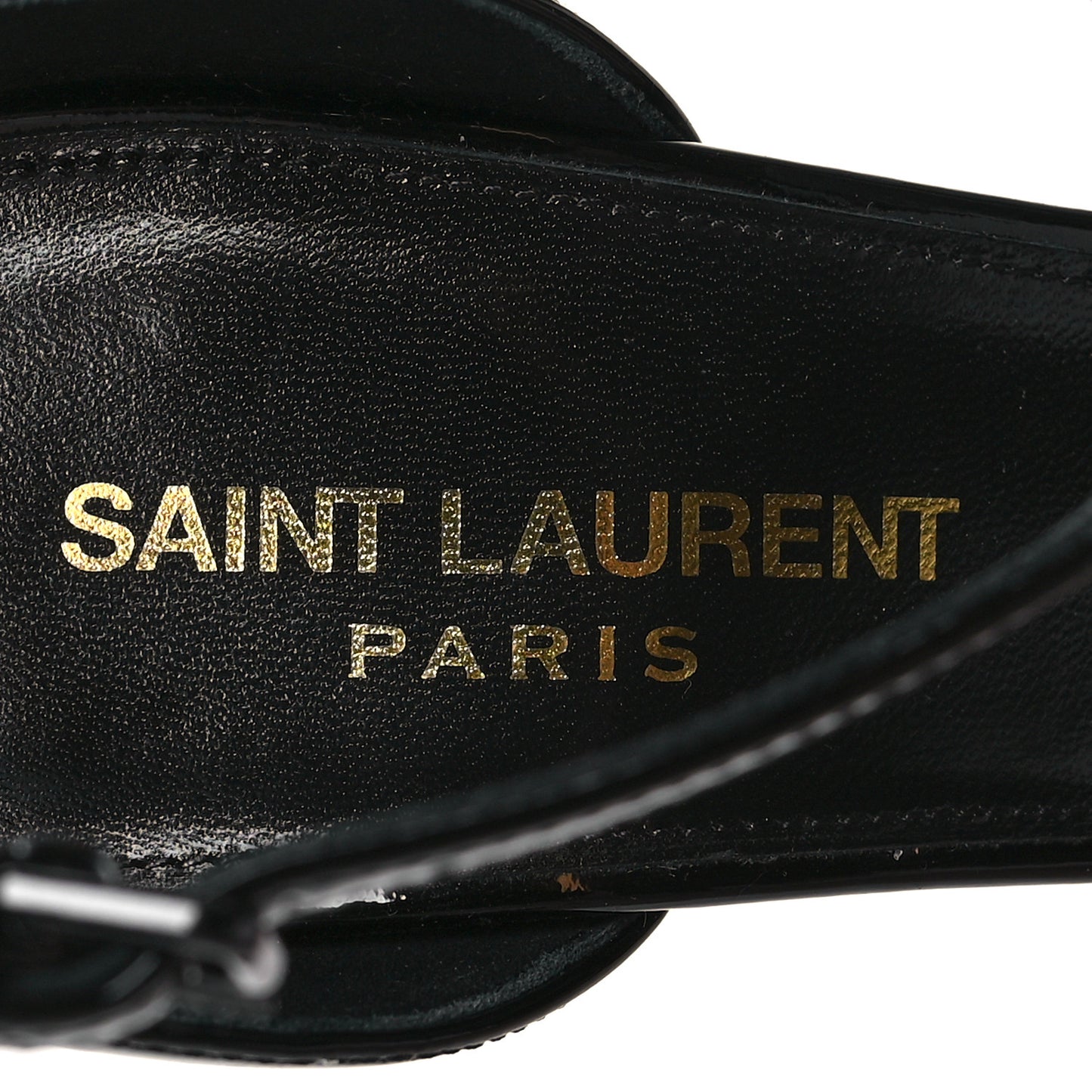 Patent Calfskin Opyum 85 Sandals 36.5 Black