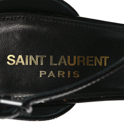 Saint Laurent Patent Calfskin Opyum 85 Sandals 36.5 Black 8 of 9