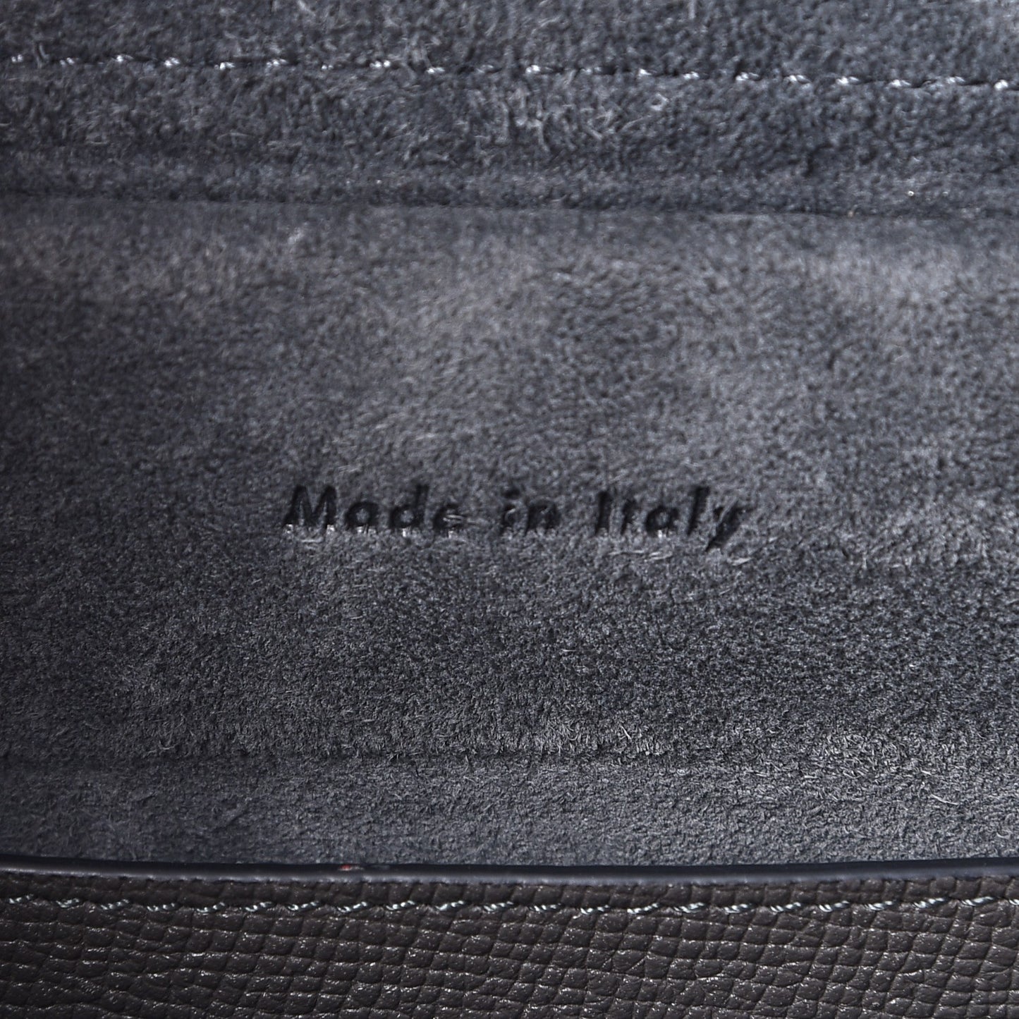 Grained Calfskin Micro Belt Bag Grey