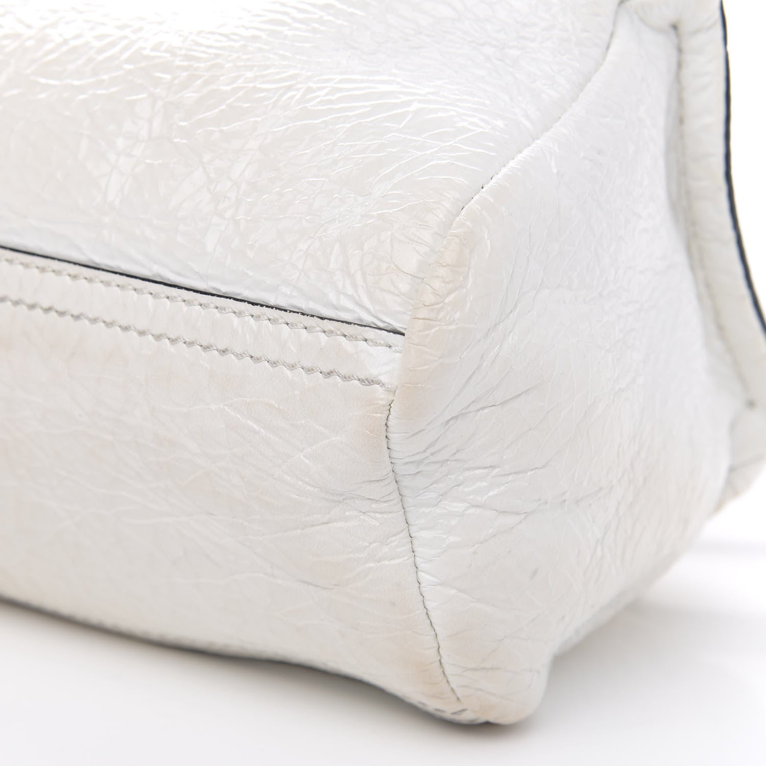 Givenchy Crinkled Patent Deerskin Mini Pandora White 9 of 17