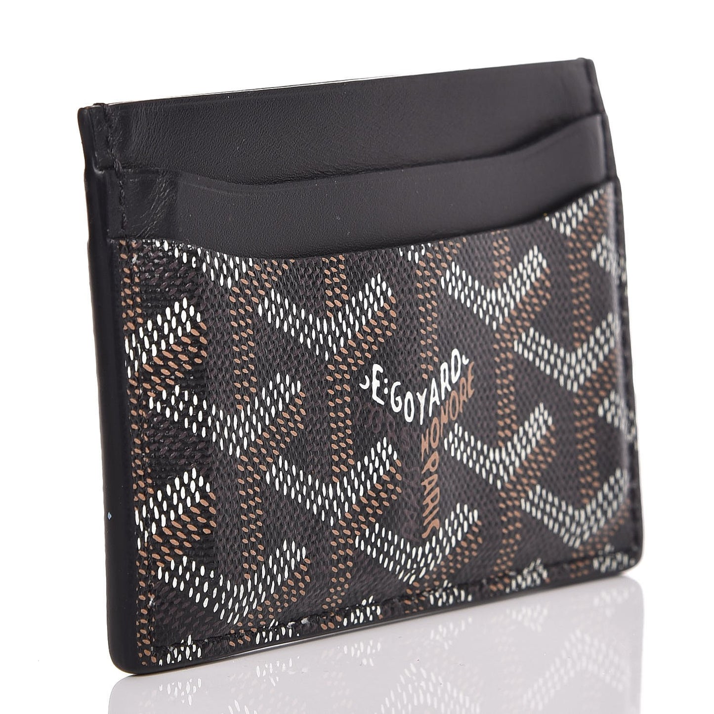 Goyardine Saint Sulpice Card Holder Black