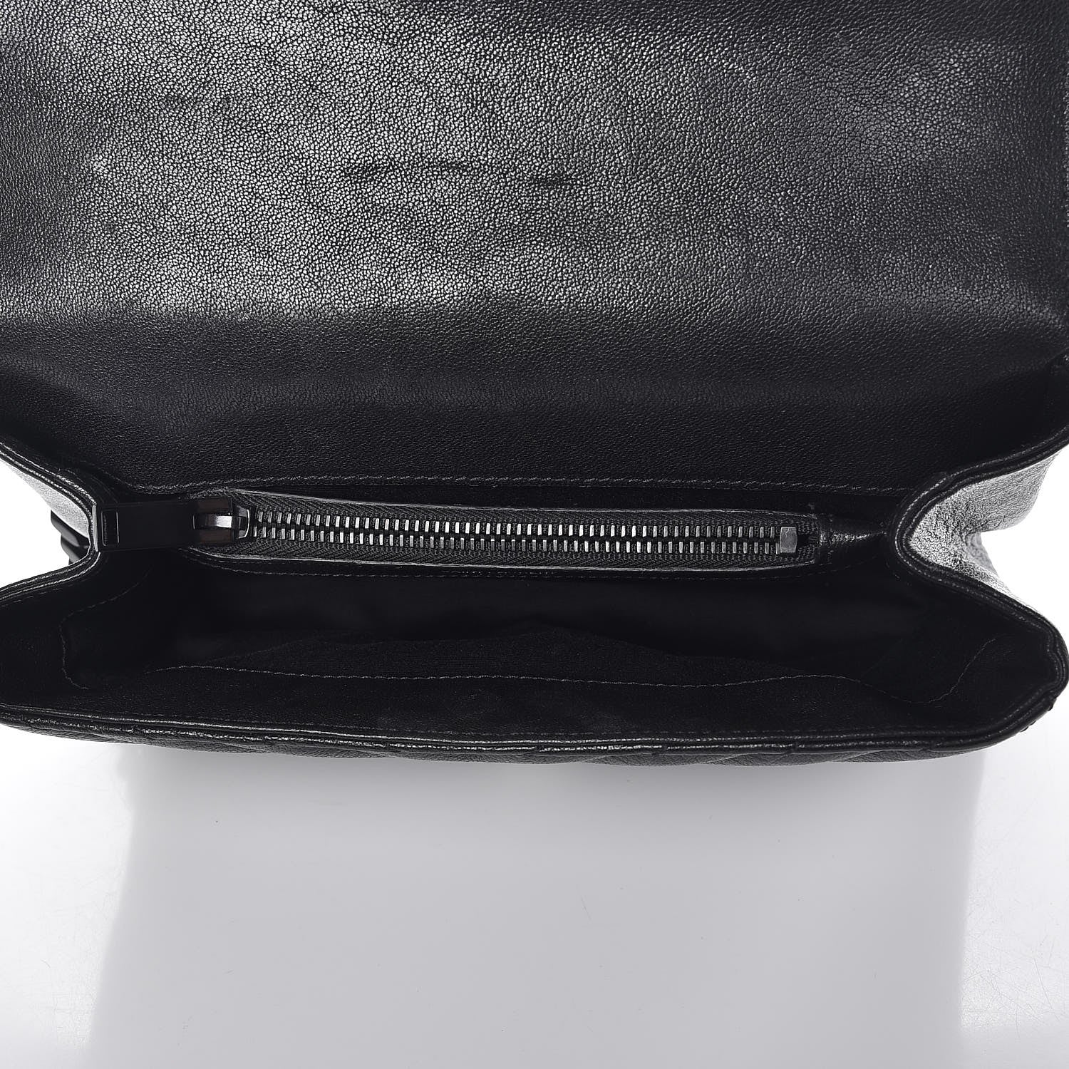 Saint Laurent Sheepskin Matelasse Chevron Monogram Medium College Bag Black 5 of 8