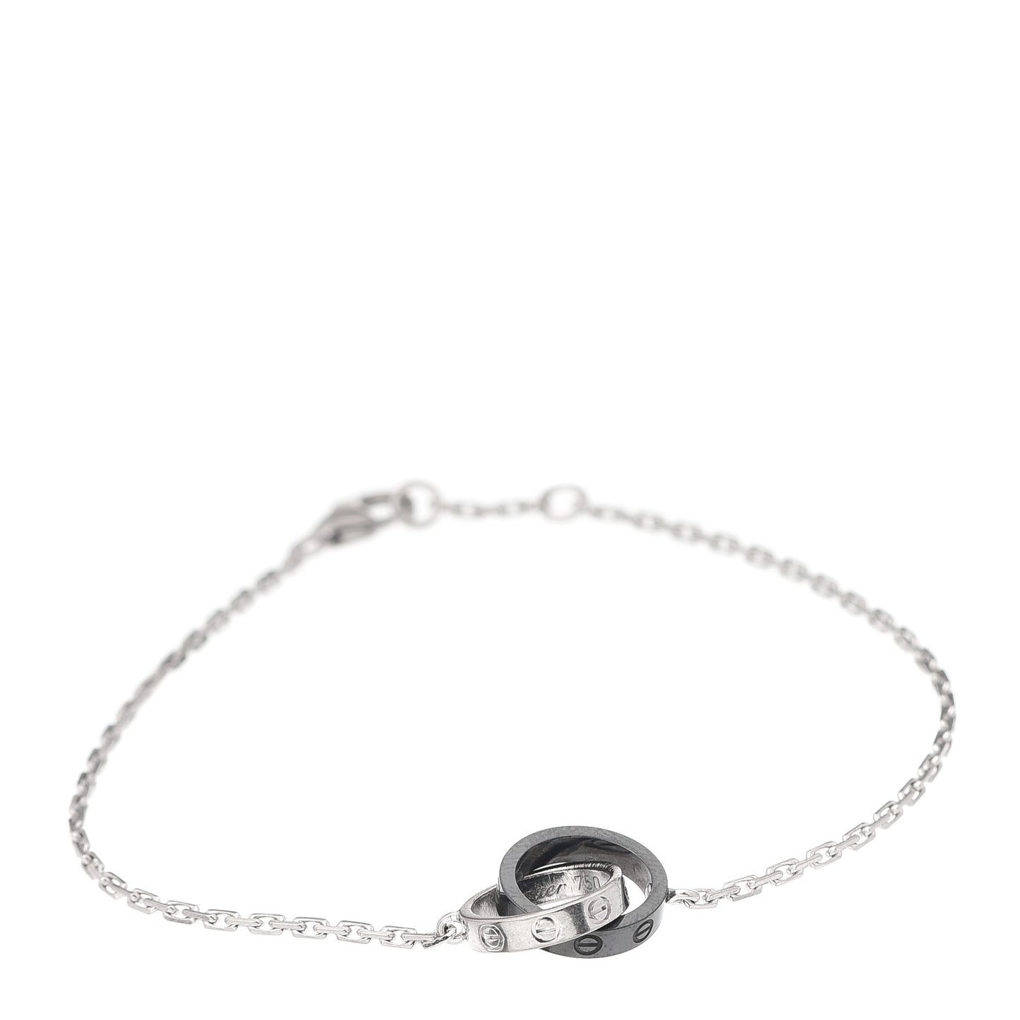 18K White Gold Black Ceramic LOVE Bracelet